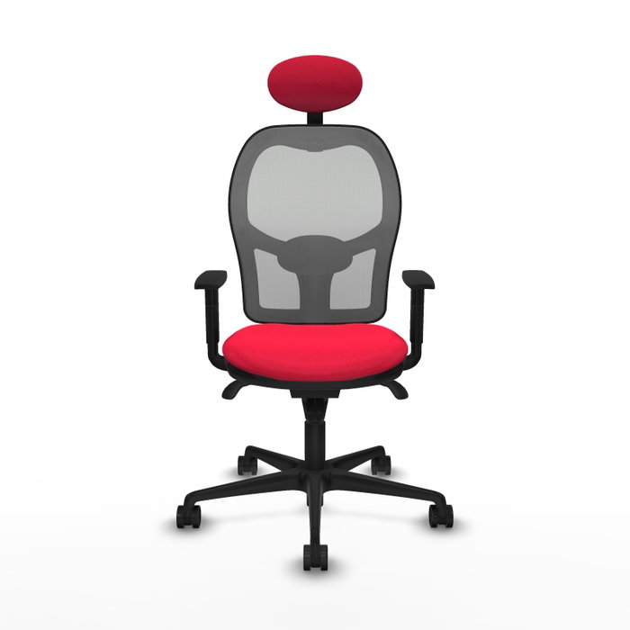 PIQUERAS Y CRESPO Silla de oficina Jorquera Mecanismo Sincro Rojo/Gris