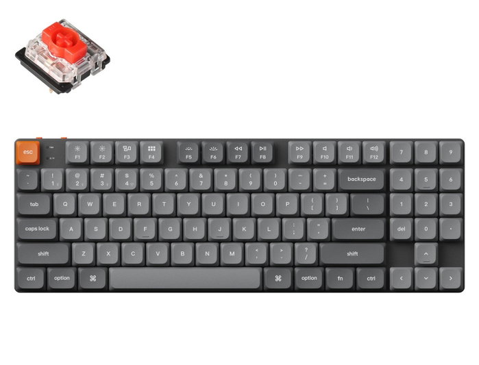 Keychron K13M-H1 Teclado Mecánico 80% Red Switch RGB Hot-Swap Inalámbrico QWERTY Español Distribución Polaca Keychron K13M-H1 Teclado Mecánico 80% Red Switch RGB Hot-Swap Inalámbrico QWERTY Español Distribución Polaca
