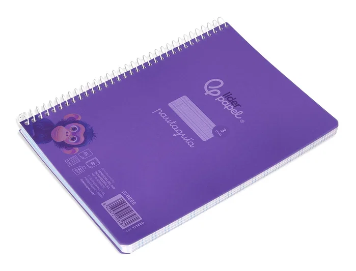 Liderpapel Cuaderno Espiral Pautaguía A5 Lila