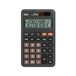 Deli Calculadora de bolsillo EM120 12 dígitos blanco