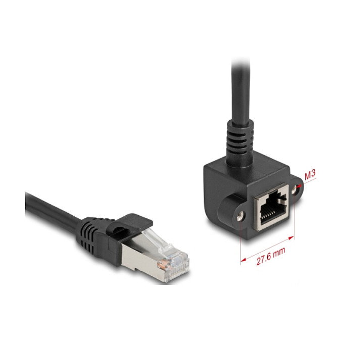 DeLOCK 81098 Cable de extensión de red Cat.6 F/UTP RJ45 2 m Negro