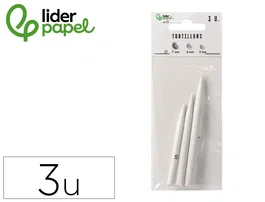 Liderpapel Difumino Bolsa 3 Unidades Diámetros Surtidos 70 mm / 80 mm / 90 mm