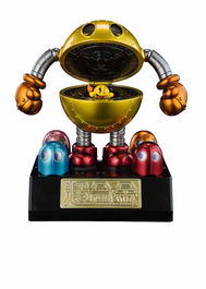 Tamashii Nations Figura Pac-Man Chogokin - Figura robot transformable de 10.5 cm con fantasmas y cabina - Tamashi Nations