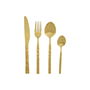DKD Home Decor Cuberteria Basicos Dorado Inox Set de 16 Piezas 7 x 24 x 15 cm