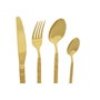 DKD Home Decor Set de Cubertería de 16 Piezas en Acero Inoxidable Dorado Rugoso