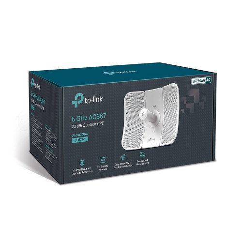 TP-LINK CPE710 Punto de acceso inalámbrico 867 Mbit/s Blanco TP-LINK CPE710 Punto de acceso inalámbrico 867 Mbit/s Blanco