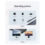 ICY BOX IB-DK4062-CPD Docking Station USB-C 100W Multi Puerto con HDMI 4K 60Hz, Ethernet, Lectora de Tarjetas, Aluminio Antracita