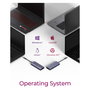 ICY BOX IB-DK4062-CPD Docking Station USB-C 100W Multi Puerto con HDMI 4K 60Hz, Ethernet, Lectora de Tarjetas, Aluminio Antracita