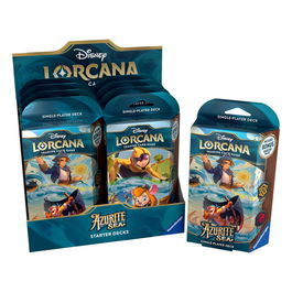 Ravensburger Disney Lorcana TCG - Mazo de Inicio Azurite, Juego de Cartas Coleccionable en Inglés, Incluye 60 Cartas y Pack de Refuerzo