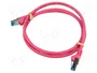 GOOBAY Patch Cord Cat 6a S/FTP 1m Rosa