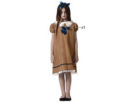 Disfraz Muñeca Halloween Vestido Marrón Niña