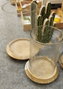 DKD Home Decor Set de 2 Portavelas de Mango y Cristal Marrón