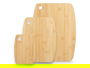 KINVARA Set 3 Tablas de Corte de Bambú, Madera - 37x3x28 cm (Set de 12)