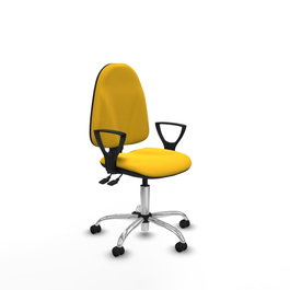 PIQUERAS Y CRESPO Silla de oficina Algarra Amarillo con mecanismo Asincro
