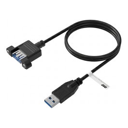 EFB Elektronik K5265SW.0,5V2 Cable de extensión USB 3.2 Gen 1 A-A, 0,5 m, Negro