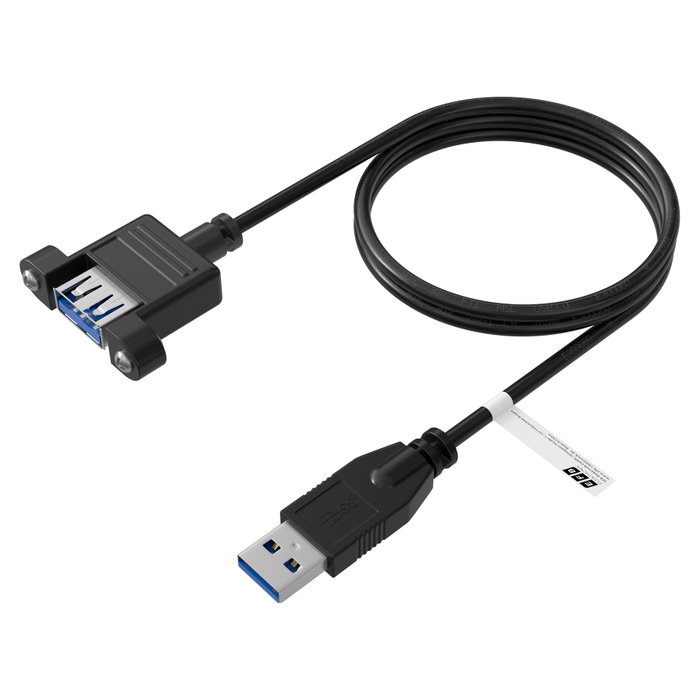 EFB Elektronik Cable de extensión USB 3.2 Gen 1 A-A con toma de panel, 0,5 m, Negro EFB Elektronik Cable de extensión USB 3.2 Gen 1 A-A con toma de panel, 0,5 m, Negro