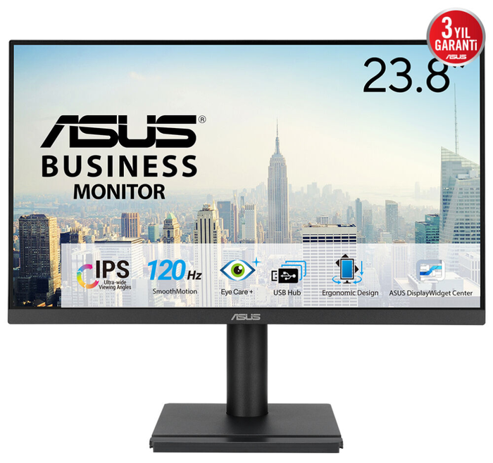 Asus VA249QGS Monitor Profesional 23,8 pulgadas Full HD IPS 120Hz 1ms Negro
