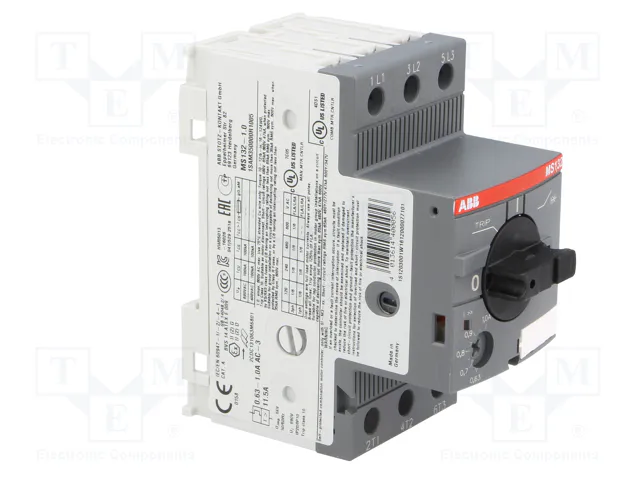 ABB MS132-1.0 Interruptor motorizado 0,25kW 208÷690VAC