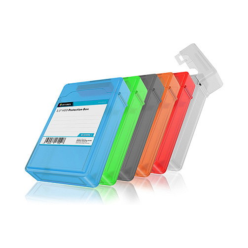 ICY BOX IB-AC602b-6 Funda de Protección para Disco Duro 3.5" – 6 Colores (Azul, Verde, Gris, Naranja, Rojo, Blanco)
