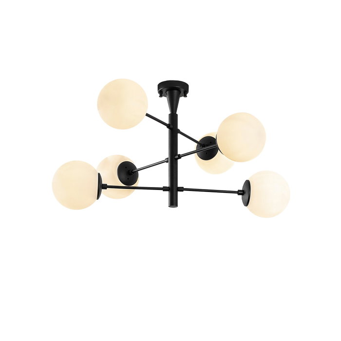Opviq Lámpara de Araña 10171 Negra 75 x 75 x 40 cm