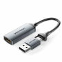 Vention Conversor HDMI Hembra a USB/USB Tipo-C Macho 4K 60Hz Negro