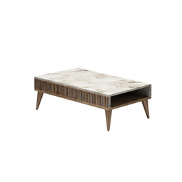 Hanah Home Juego Muebles Sala Walnut White Marble Elegante Sofisticado Moderno Durable Tablero Melamina 18mm
