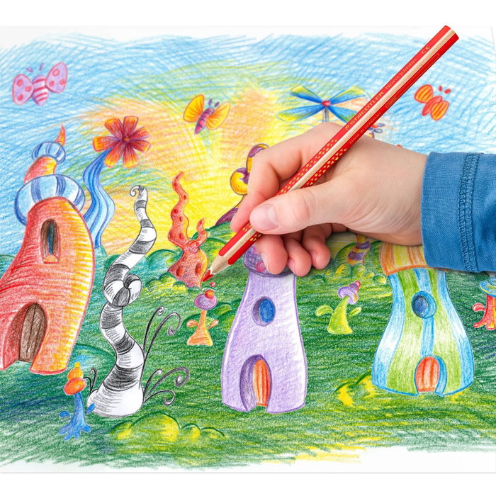 Staedtler Triplus Jumbo Lápices de Colores Surtidos 10+2 con Sacapuntas de Regalo