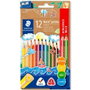 Staedtler Triplus Jumbo Lápices de Colores Surtidos 10+2 con Sacapuntas de Regalo