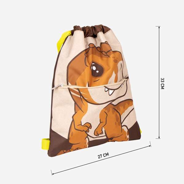 Cerdá Saquito Escolar Jurassic Park, Mochila para Niños, Color Ocre