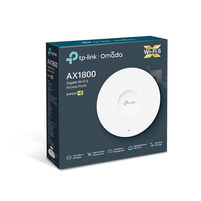 Omada Punto de acceso Wi-Fi 6 IEEE 802.11ax/ac/n/g/b/a con 1G LAN y PoE