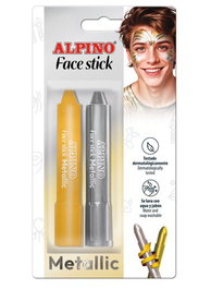 Maquillaje Alpino Face Stick Metallic Barra De 5 Gr. Blister De 2