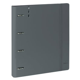 Safta Carpeblock Carpeta de Anillas DIN A4 Gris Oscuro con Recambio