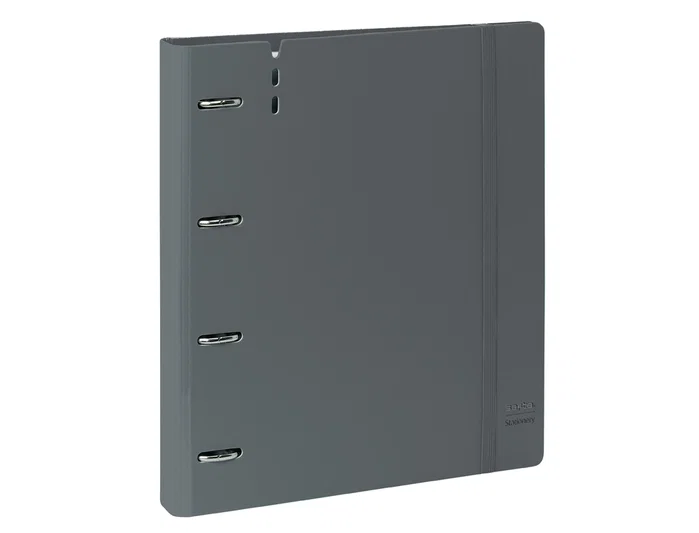 Safta Carpeblock Carpeta de Anillas DIN A4 Gris Oscuro con Recambio