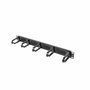 Lanberg AK-1203-B Organizador de cables 1U con cepillo y 5 soportes negro