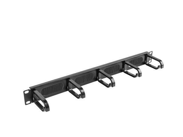 Lanberg AK-1203-B Organizador de cables 1U con cepillo y 5 soportes negro Lanberg AK-1203-B Organizador de cables 1U con cepillo y 5 soportes negro