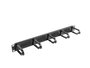 Lanberg AK-1203-B Organizador de cables 1U con cepillo y 5 soportes negro