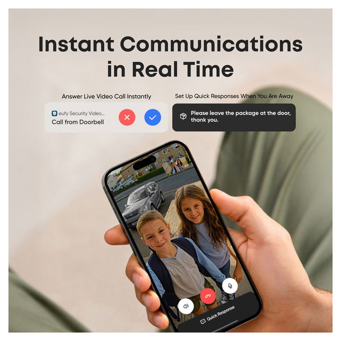 Eufy Videoportero Inteligente C31 con Cámara Wi-Fi, Compatible con Alexa y Google Assistant, Negro