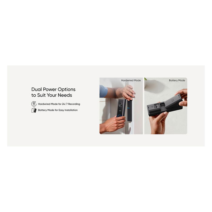 Eufy Videoportero Inteligente C31 con Cámara Wi-Fi, Compatible con Alexa y Google Assistant, Negro