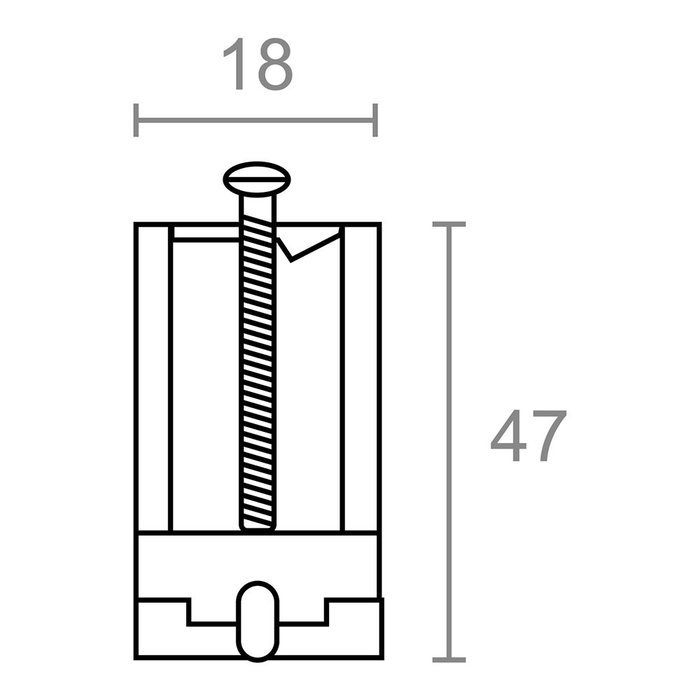 Edm Grapas de sujeción para fregadero Grp04, acero niquelado, 47 x 18 mm, 6 uds Edm Grapas de sujeción para fregadero Grp04, acero niquelado, 47 x 18 mm, 6 uds