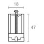 Edm Grapas de sujeción para fregadero Grp04, acero niquelado, 47 x 18 mm, 6 uds