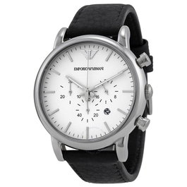 Armani AR1807 Reloj para Hombre con Correa de Cuero Negra