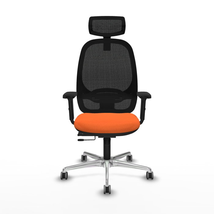 PIQUERAS Y CRESPO Silla de oficina Cilanco Naranja y Negro