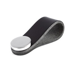 Viefe Tirador Colgante Piel Modelo Flexa 22X70 Acabado Negro - Cromo Dist. Agujero Colgante 22X70