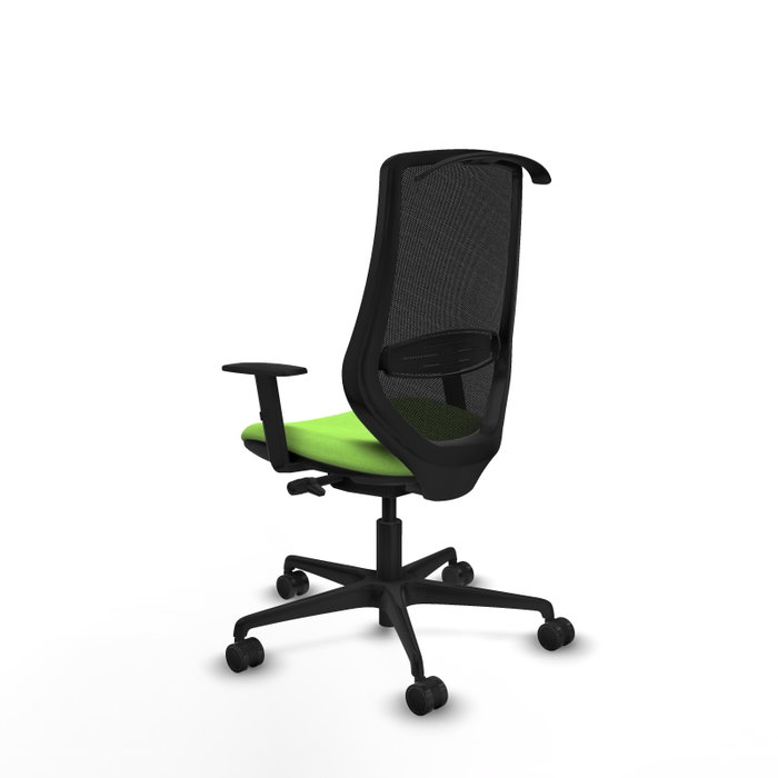 PIQUERAS Y CRESPO Silla de oficina Mardos con mecanismo Sincro/Traslack, Pistacho y Negro