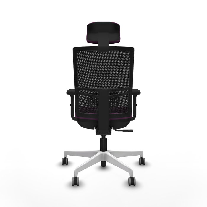 PIQUERAS Y CRESPO Silla de oficina Yunquera con mecanismo Sincro, Morado y Negro
