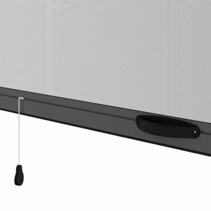 Moustikit Mosquitera para ventana en aluminio gris antracita - Cortable en ancho y alto (125 x 145 cm)
