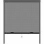 Moustikit Mosquitera para ventana en aluminio gris antracita - Cortable en ancho y alto (125 x 145 cm)
