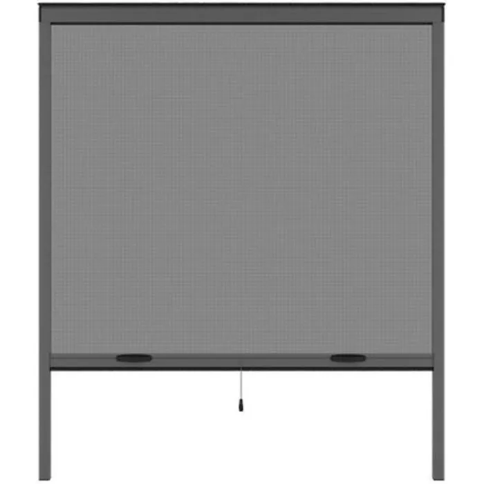 Moustikit Mosquitera para Ventana L125 x H145 cm Gris Antracita Aluminio - Cortable en Ancho y Alto