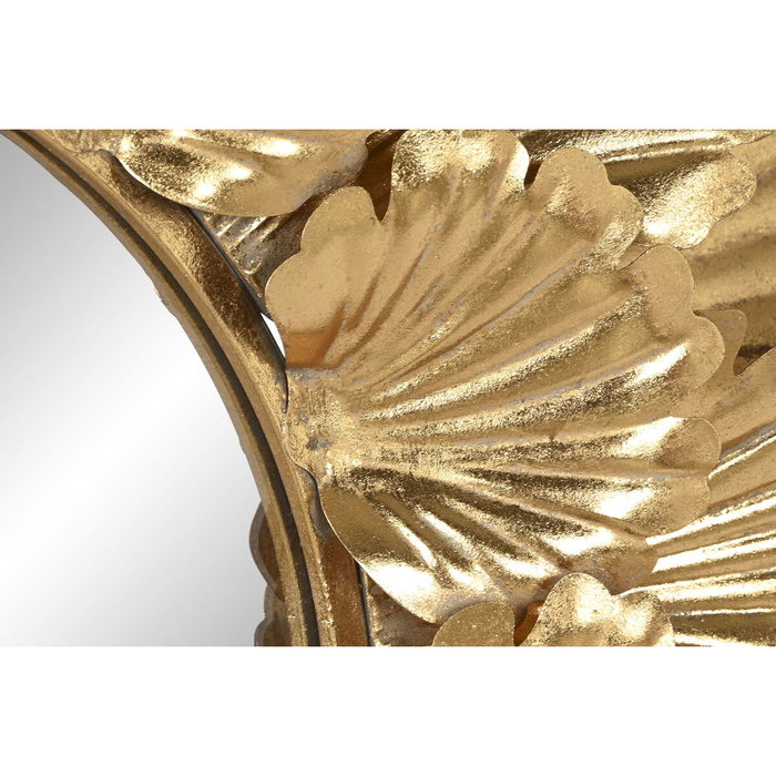 DKD Home Decor Espejo Dorado Metal Hoja 76.5 x 76.5 x 8 cm DKD Home Decor Espejo Dorado Metal Hoja 76.5 x 76.5 x 8 cm