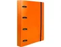 Liderpapel Carpeta con Recambio A4 Cuadro 5mm 100 Hojas 80g Polipropileno 4 Anillas 25mm Naranja